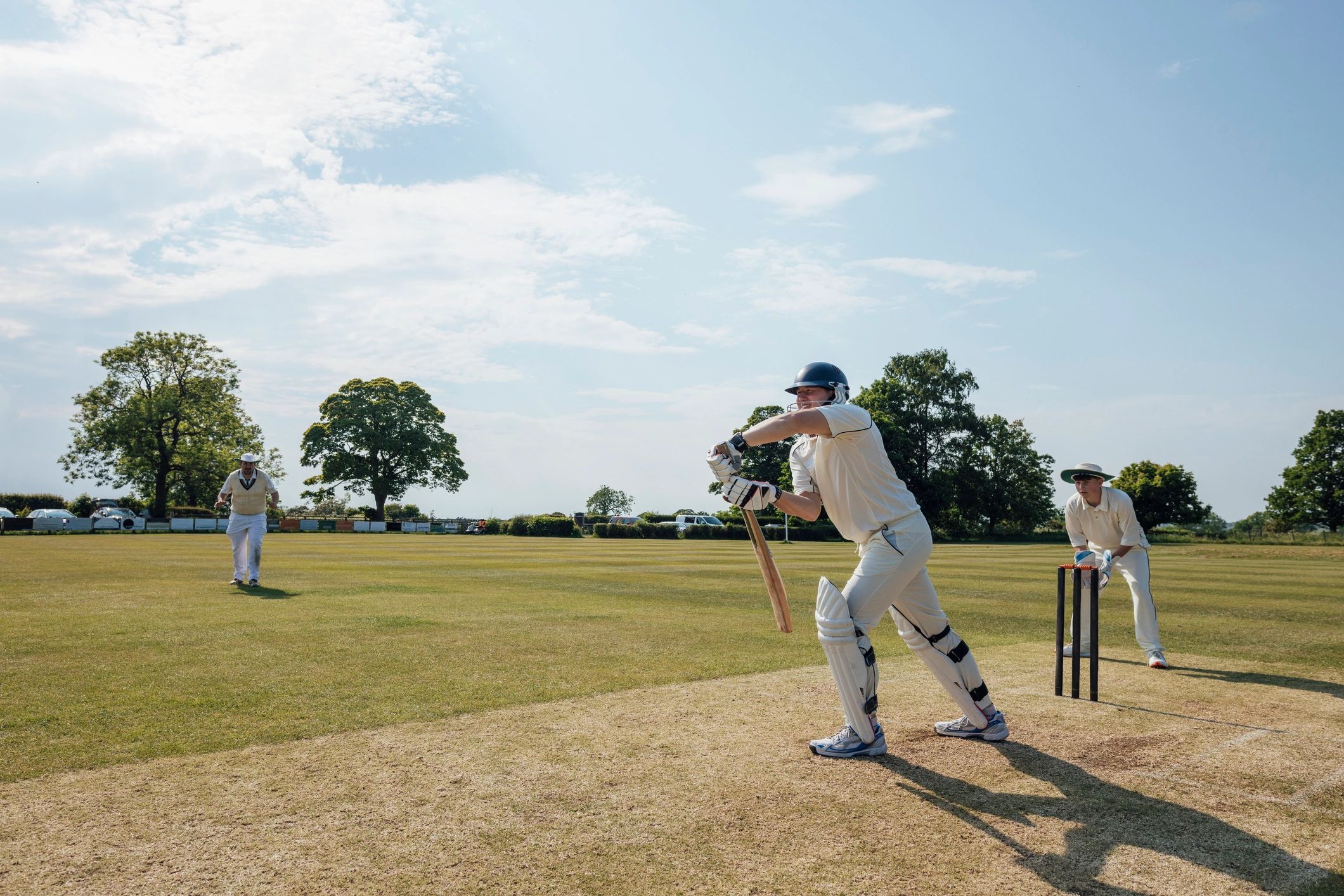Cricket team on the pitch